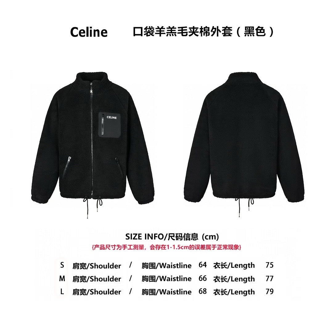 celin men women lambswool jacket