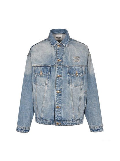 MIU Patch denim jacket