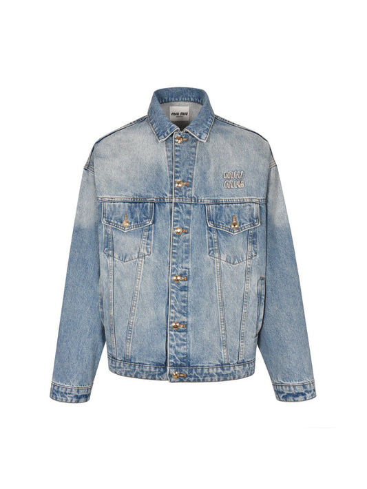 MIU Patch denim jacket