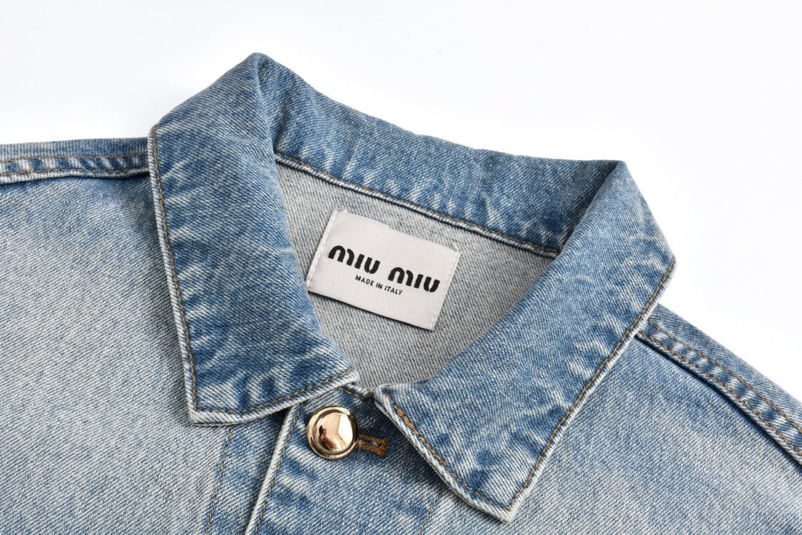 MIU Patch denim jacket