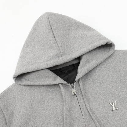 1V wool hooded jacket