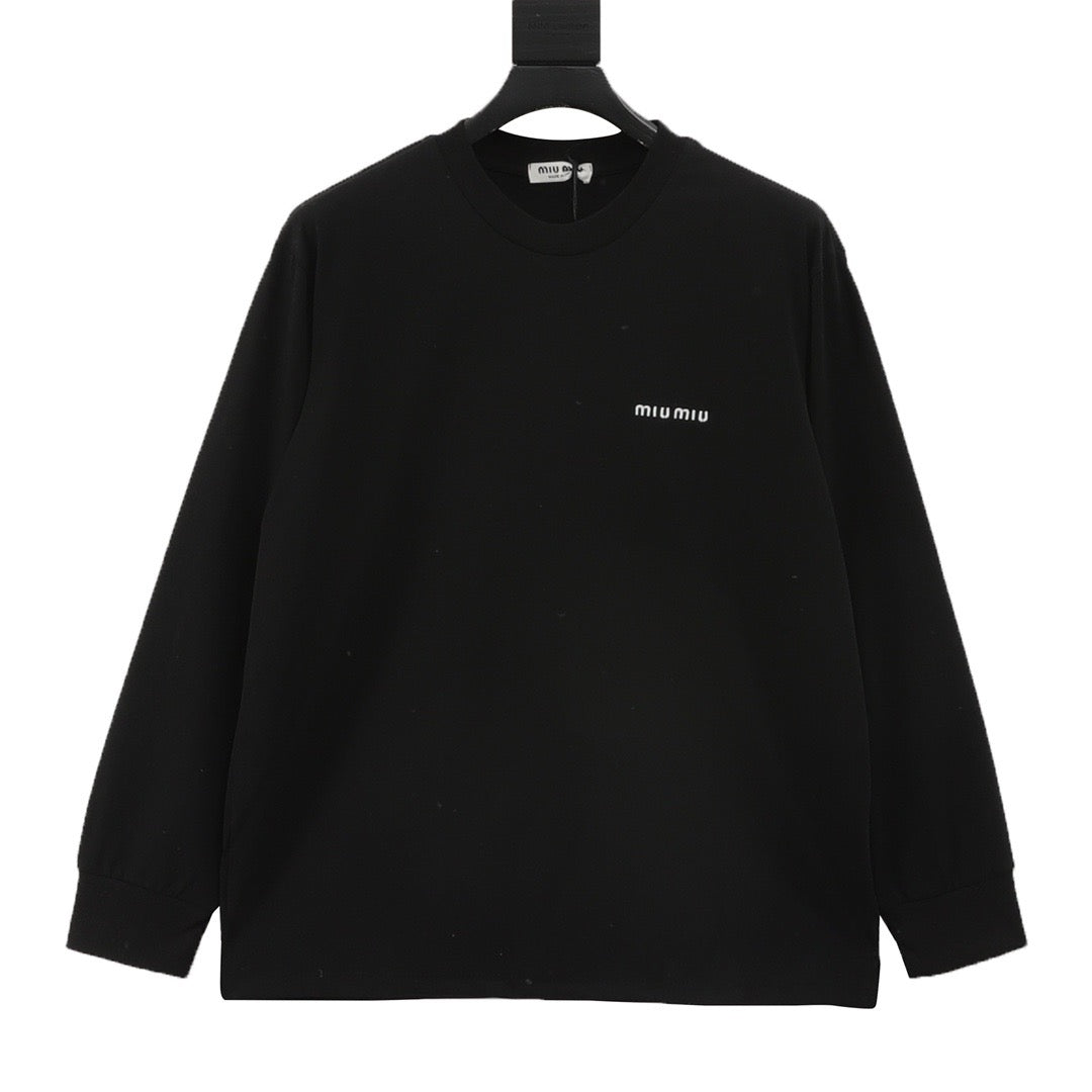 miu embroidered sweatshirt