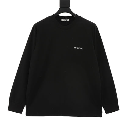 miu embroidered sweatshirt