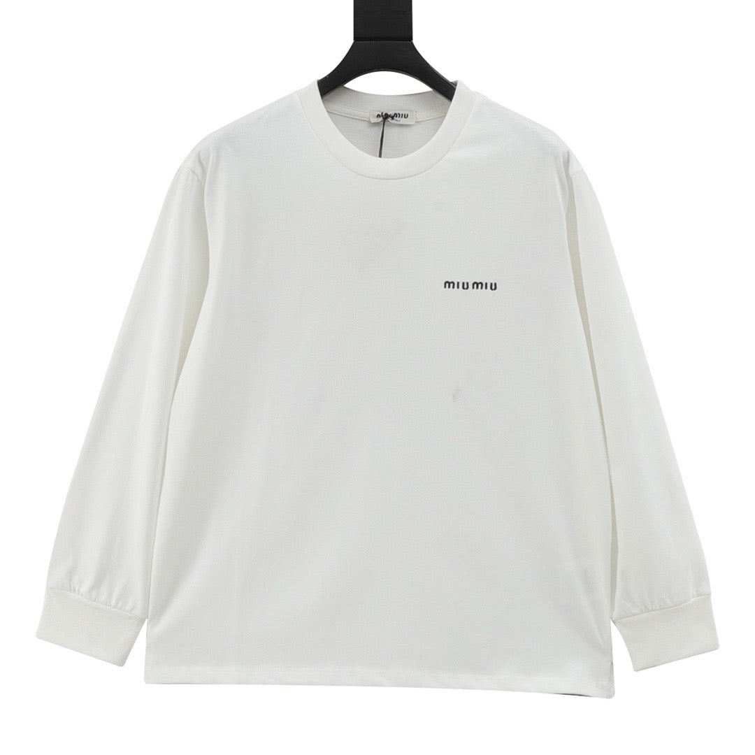 miu embroidered sweatshirt