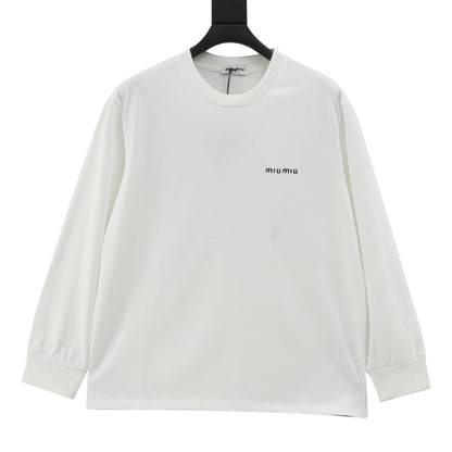 miu embroidered sweatshirt