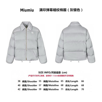 MIU men womens down jacket