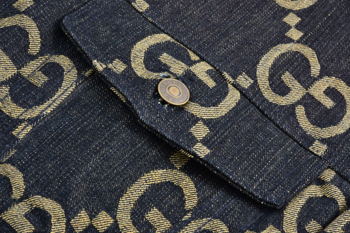 Guc Jacquard denim jacket