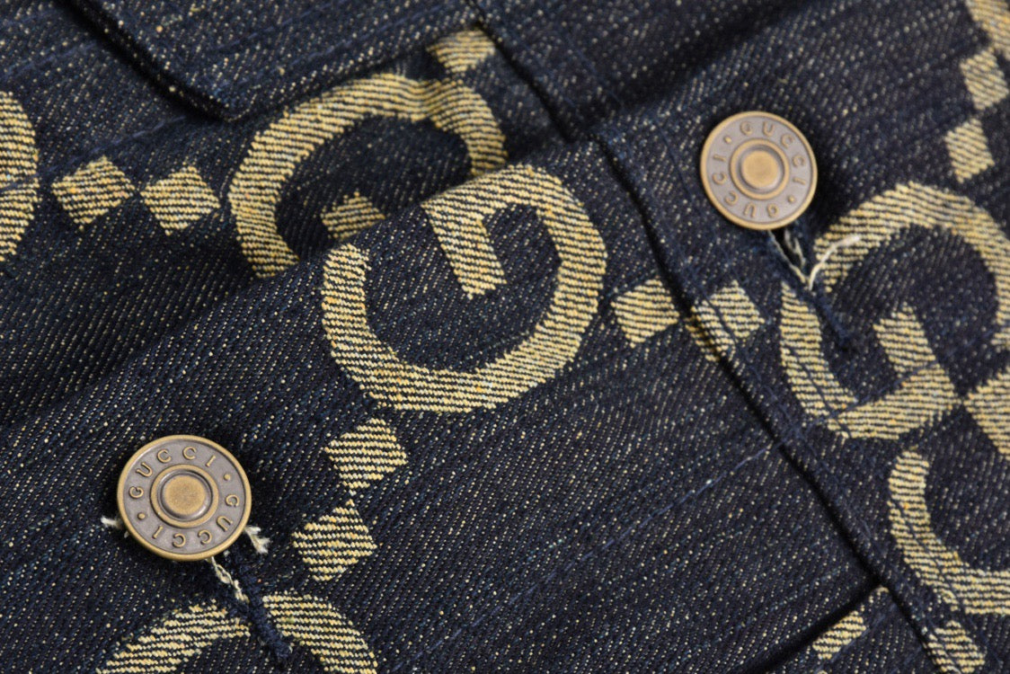 Guc Jacquard denim jacket