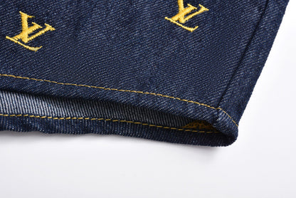 Louis embroidered denim shirt