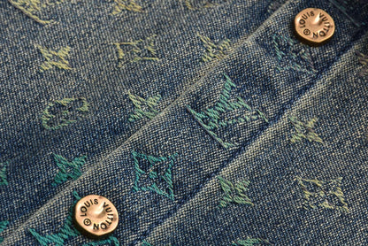 Louis embroidered denim shirt