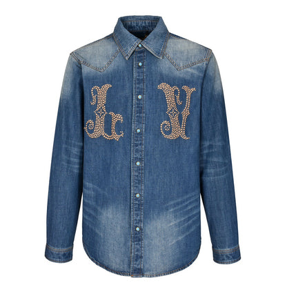 Louis Studded Denim Shirt Jacket