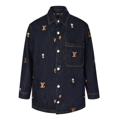 Louis embroidered denim jacket