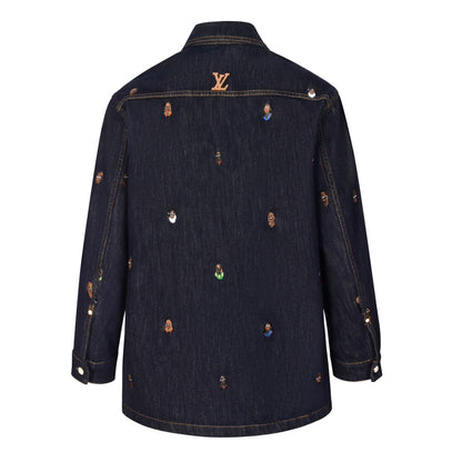 Louis embroidered denim jacket