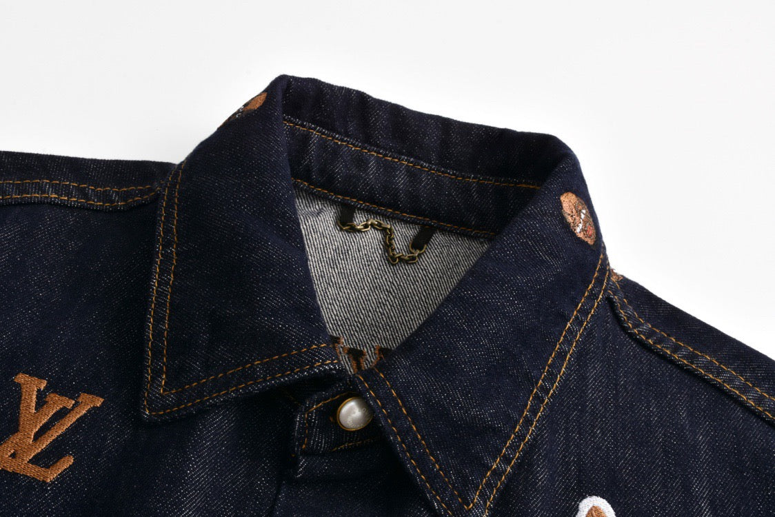 Louis embroidered denim jacket