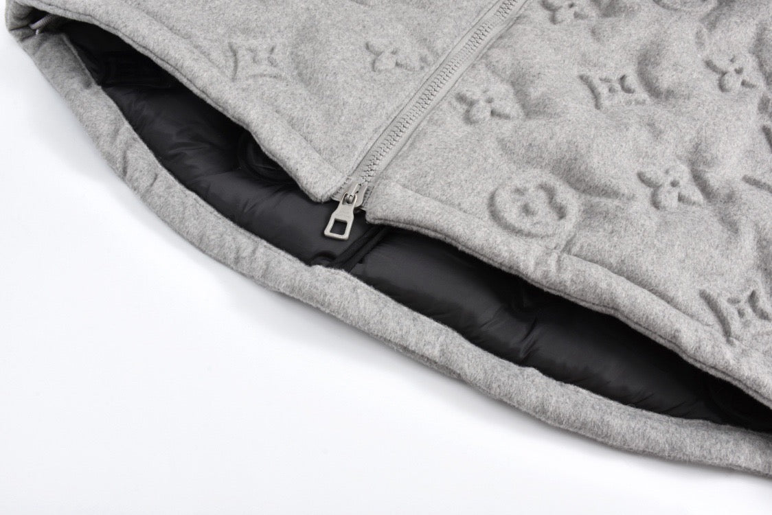 Louis Embossed cashmere down jacket