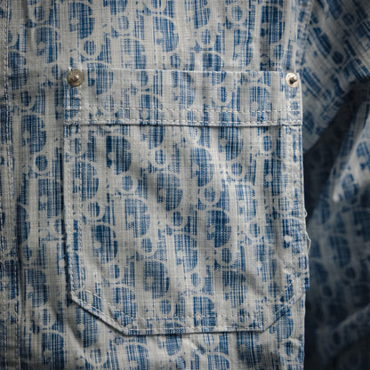 CD printed denim shirt