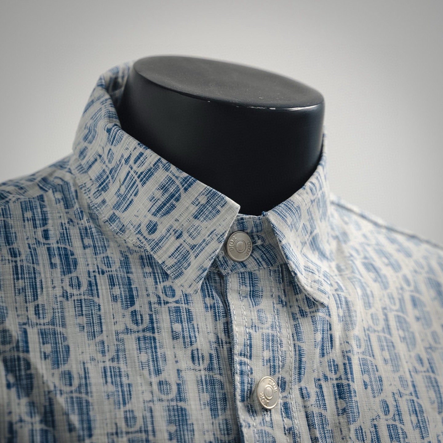 CD printed denim shirt