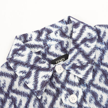 Fend printed buttons shirt