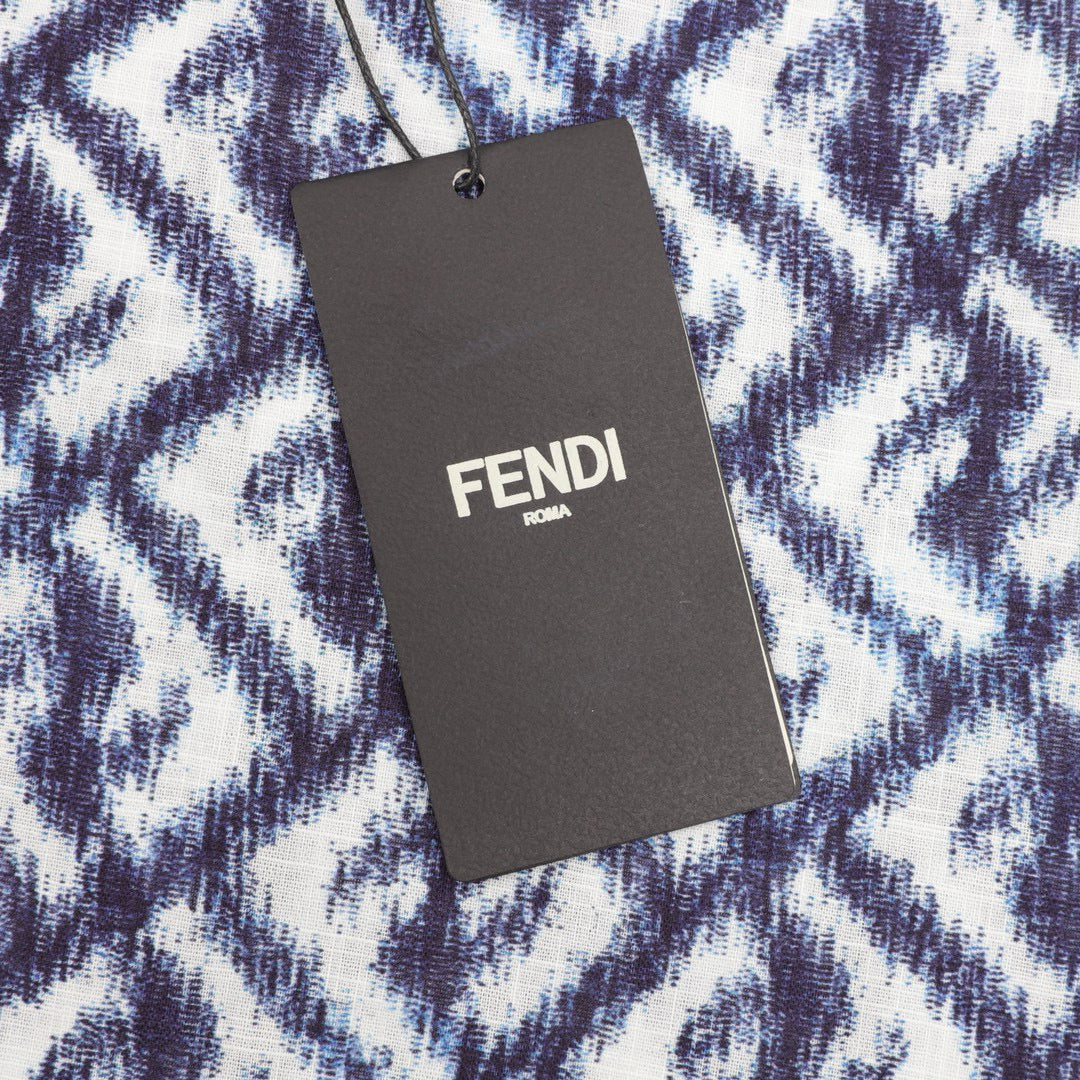 Fend printed buttons shirt