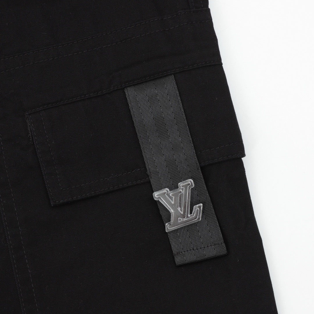 1V embroidered pants