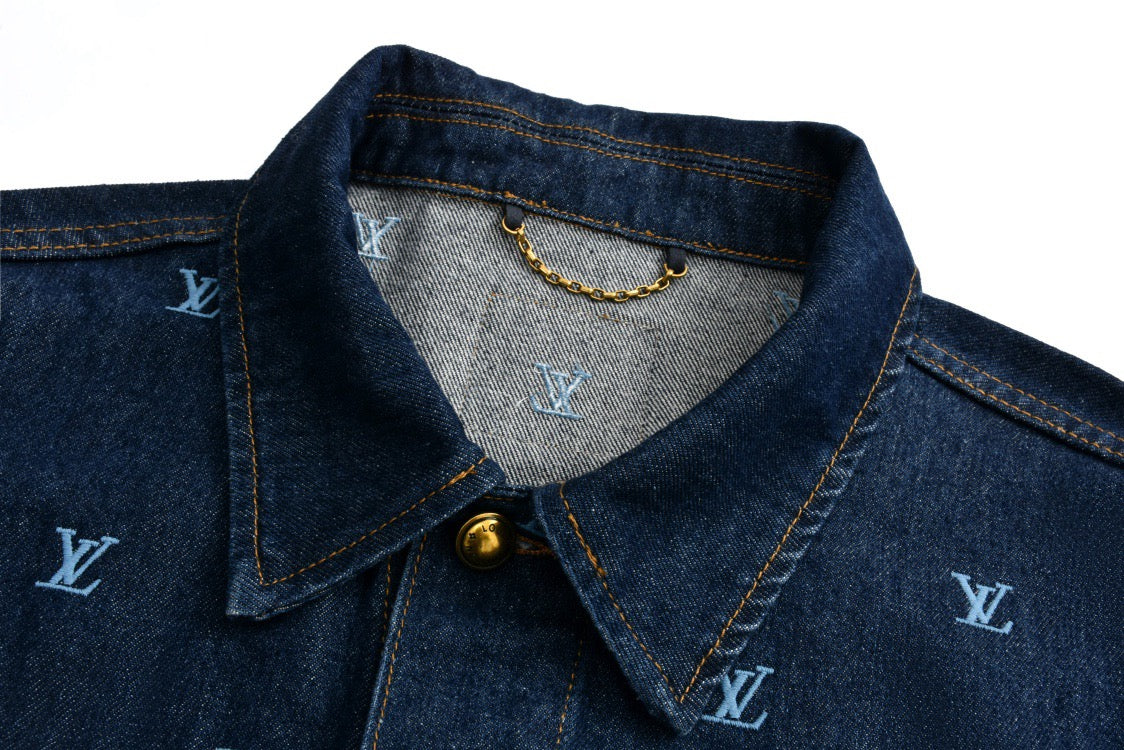 Louis embroidered denim jacket