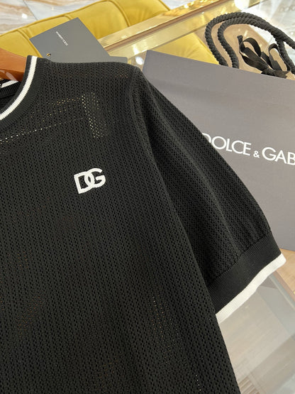 Dolce 2025new hollow knit T-shirt