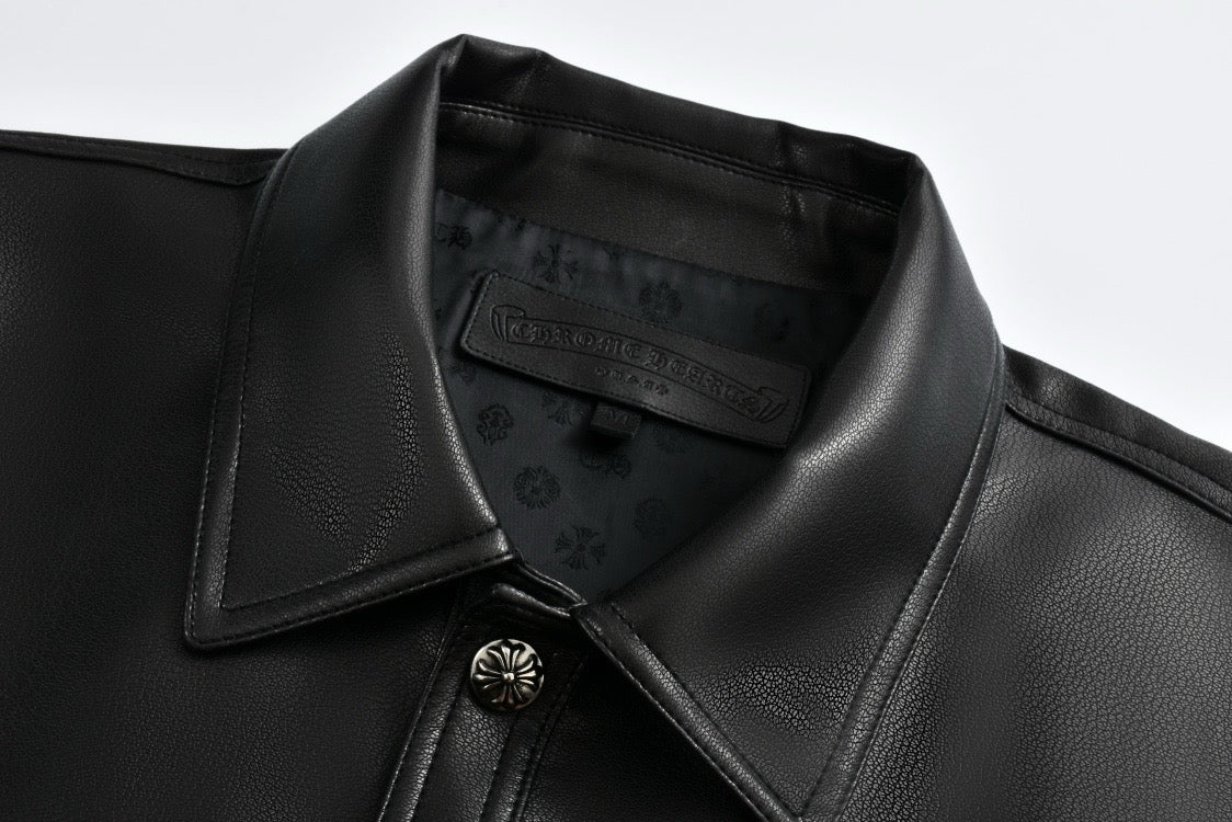 Chrome Embossed leather jacket