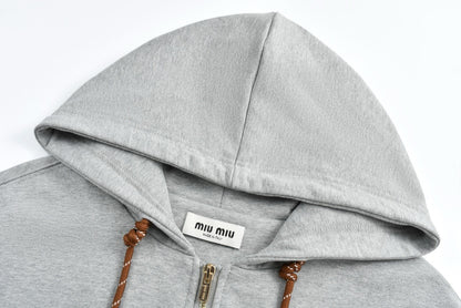 Miu embroidered hoodie