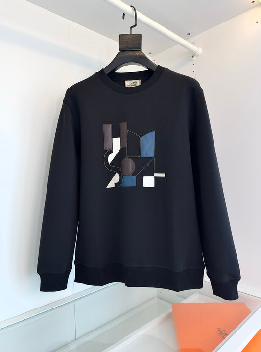 Herm Leather pattern sweatshirt