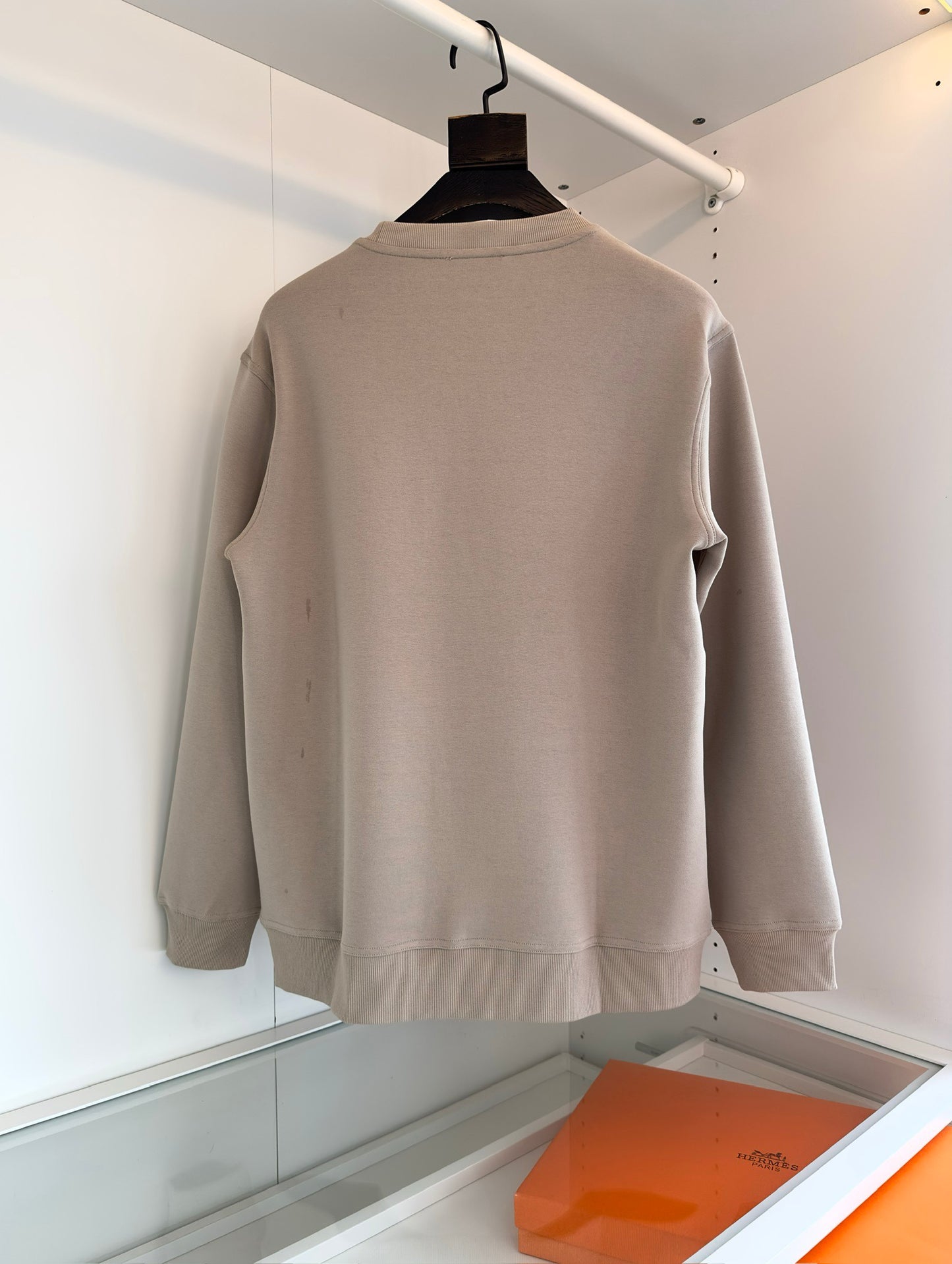 Herm Leather pattern sweatshirt