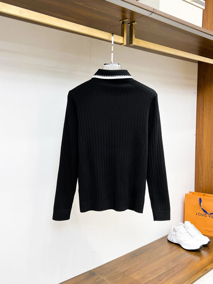 Herm jacquard knitted sweater