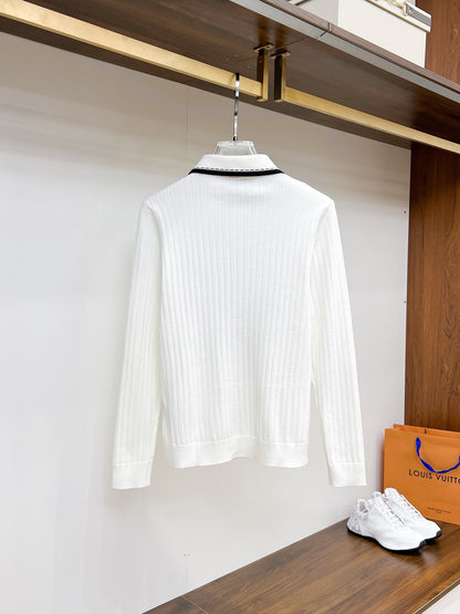 Herm jacquard knitted sweater