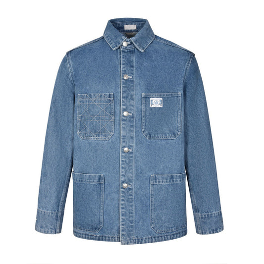 DIO cannage embroidered denim jacket