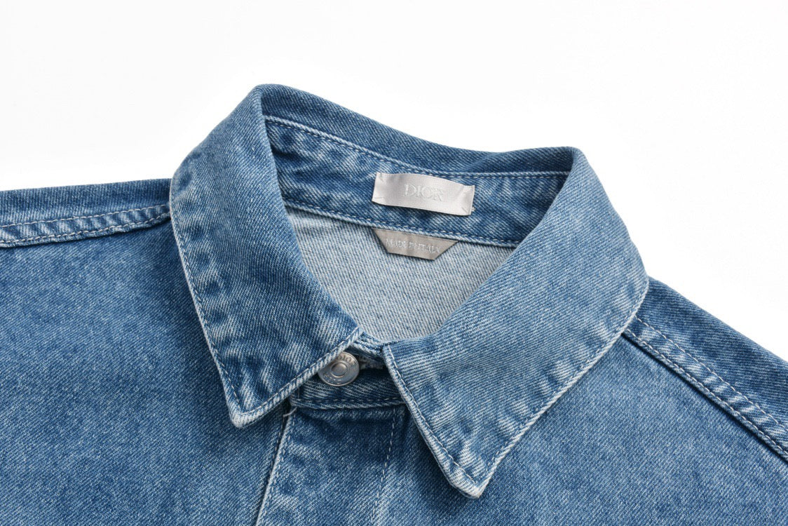 DIO cannage embroidered denim jacket