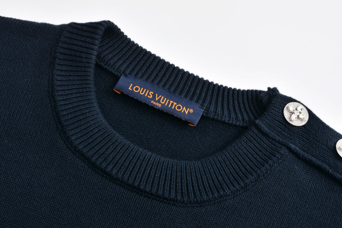 LOUIS Nautical Conch embroidered sweater