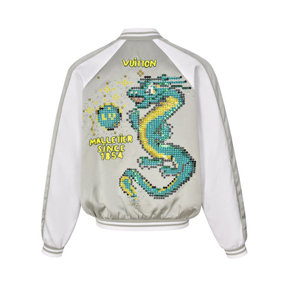 LOUIS Silk Dragon Year Pixel Jacket