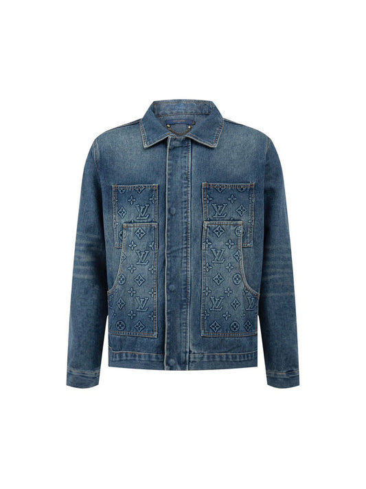 LOUIS Embossed denim jacket