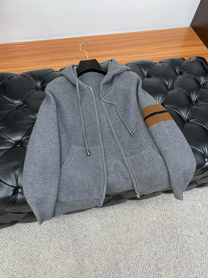 Zegn knitted hooded jacket