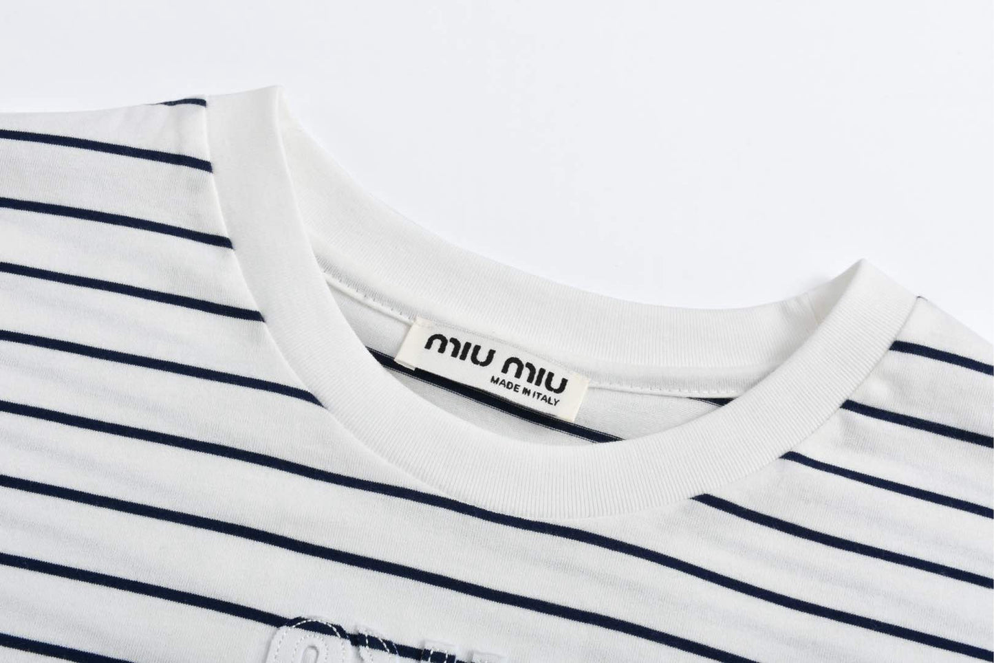 miu Striped short sleeves t-shirt