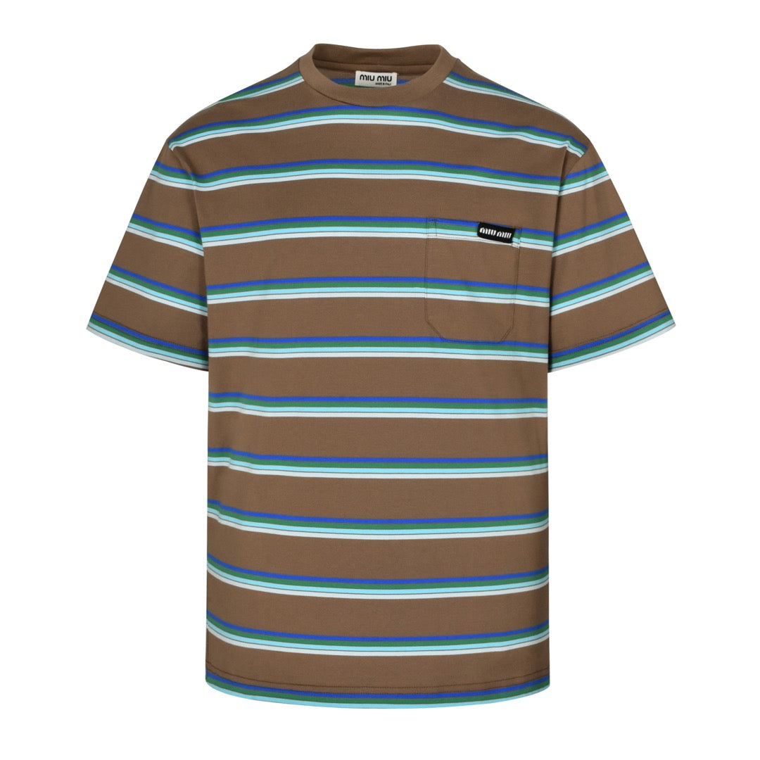 miu Striped short sleeves t-shirt