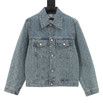 1V men womens jacquard denim jacket