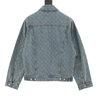 1V men womens jacquard denim jacket