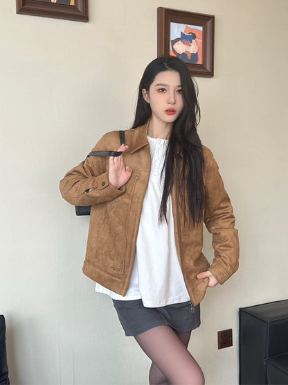 1V men women suede jacket