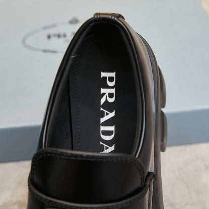 PRA monolith brushed leather shoes