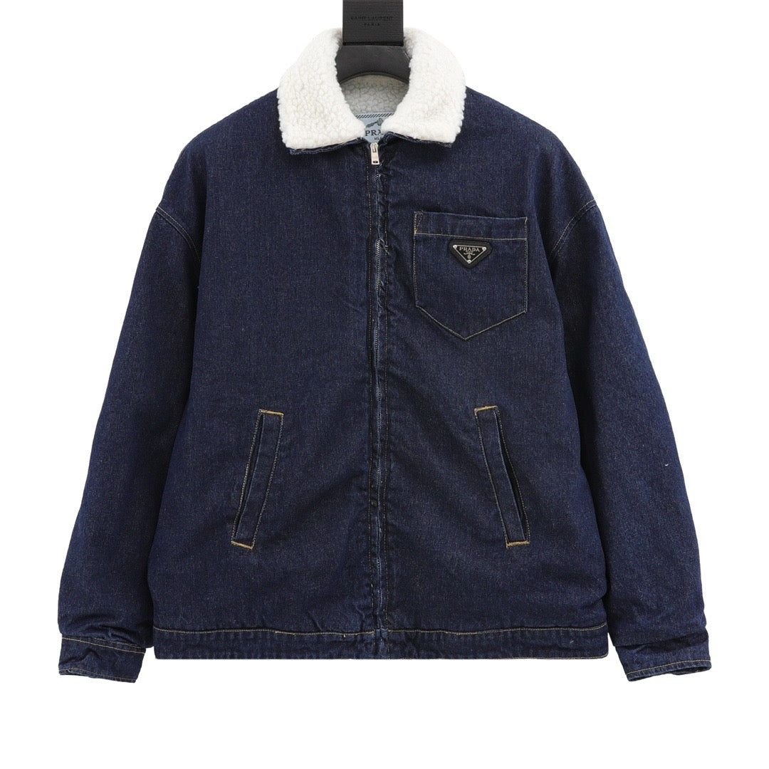 PRA denim lambswool jacket