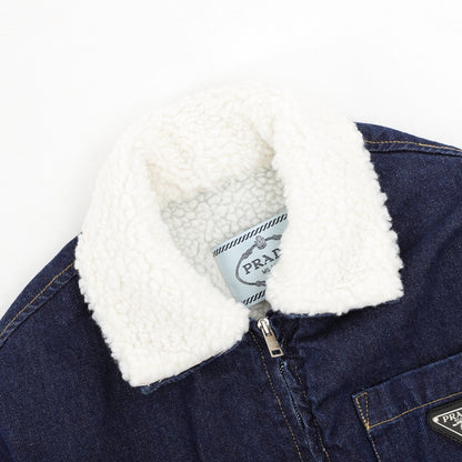 PRA denim lambswool jacket