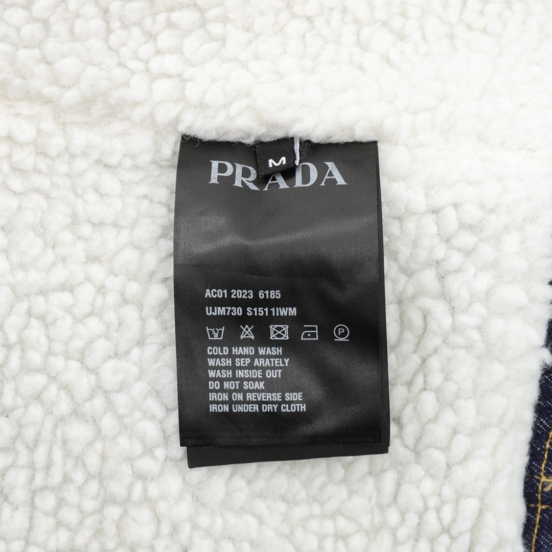 PRA denim lambswool jacket