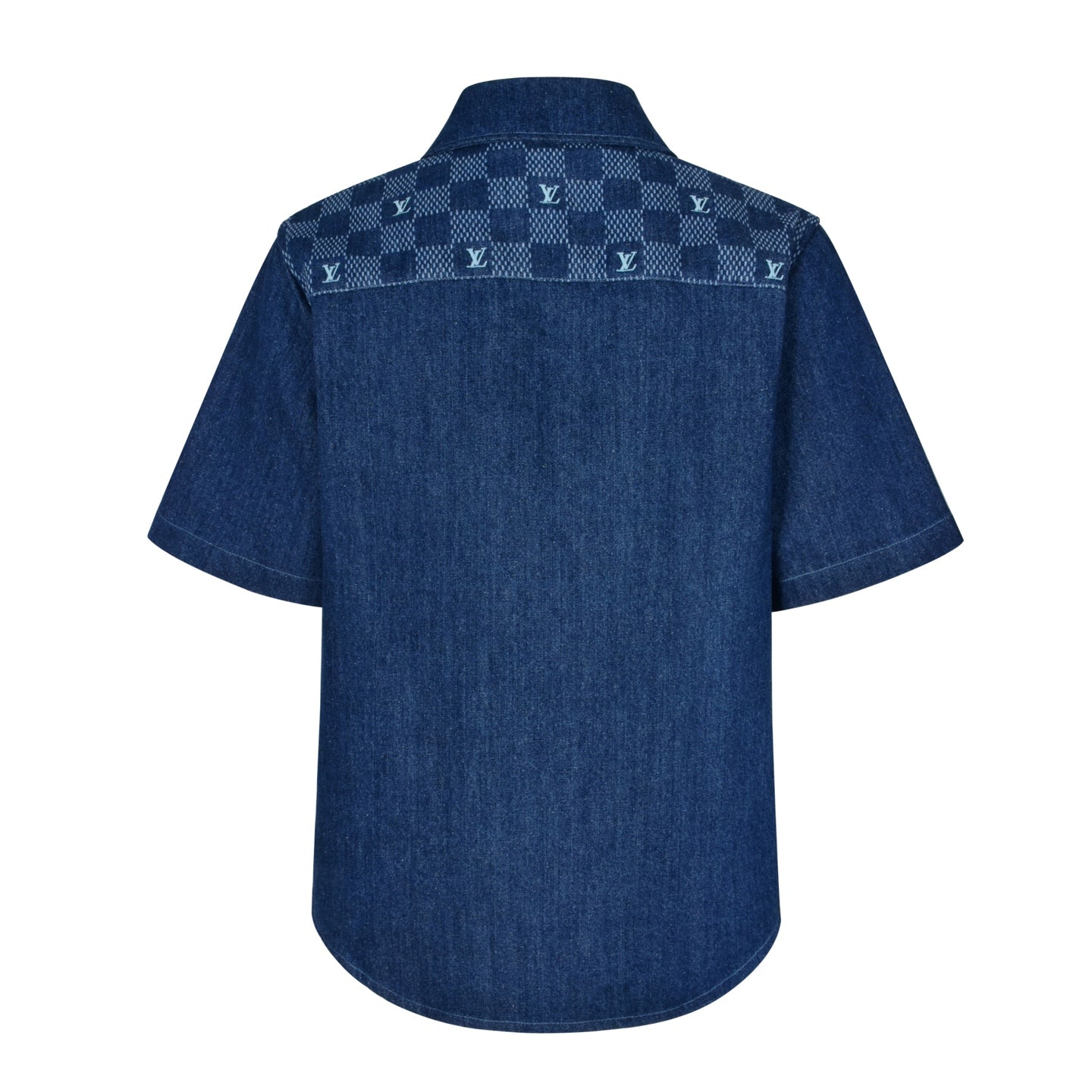 1V monogram multi flags denim shirt