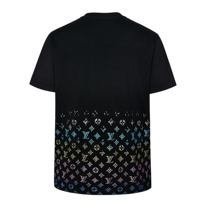 1V 2025new rhinestone t-shirt